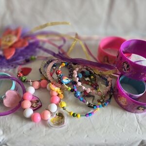 Colorful Kids' Bracelet and Bangle Set 18 Pieces